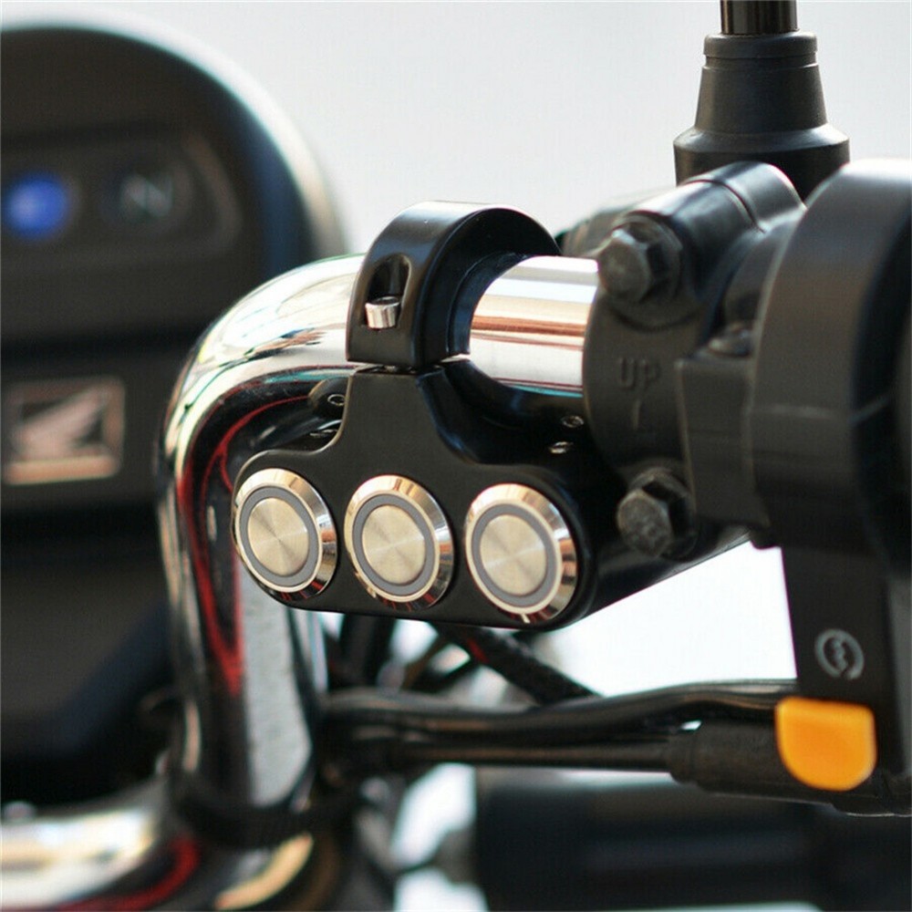 Guiador Da Motocicleta LED Botão Liga/Desliga Interruptor 7/8 Farol Lâmpada De Neblina