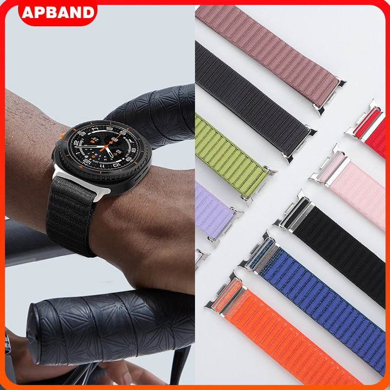 Pulseira Strap Nailon for Relógio Smartwatch Samsung Galaxy Watch 8 40mm 44mm Watch 8 Classic 46mm Acessórios