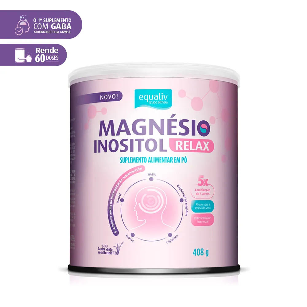 Magnésio Inositol Relax - Capim com Hortelã 408g - Equaliv em Oferta na Shopee