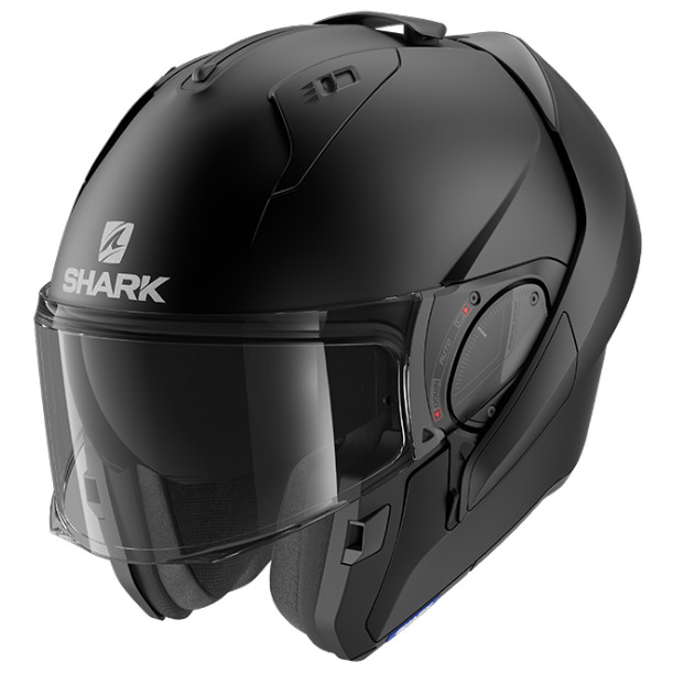 Capacete Shark Evo Es Blank Mat Kma Grafite Preto Fosco
