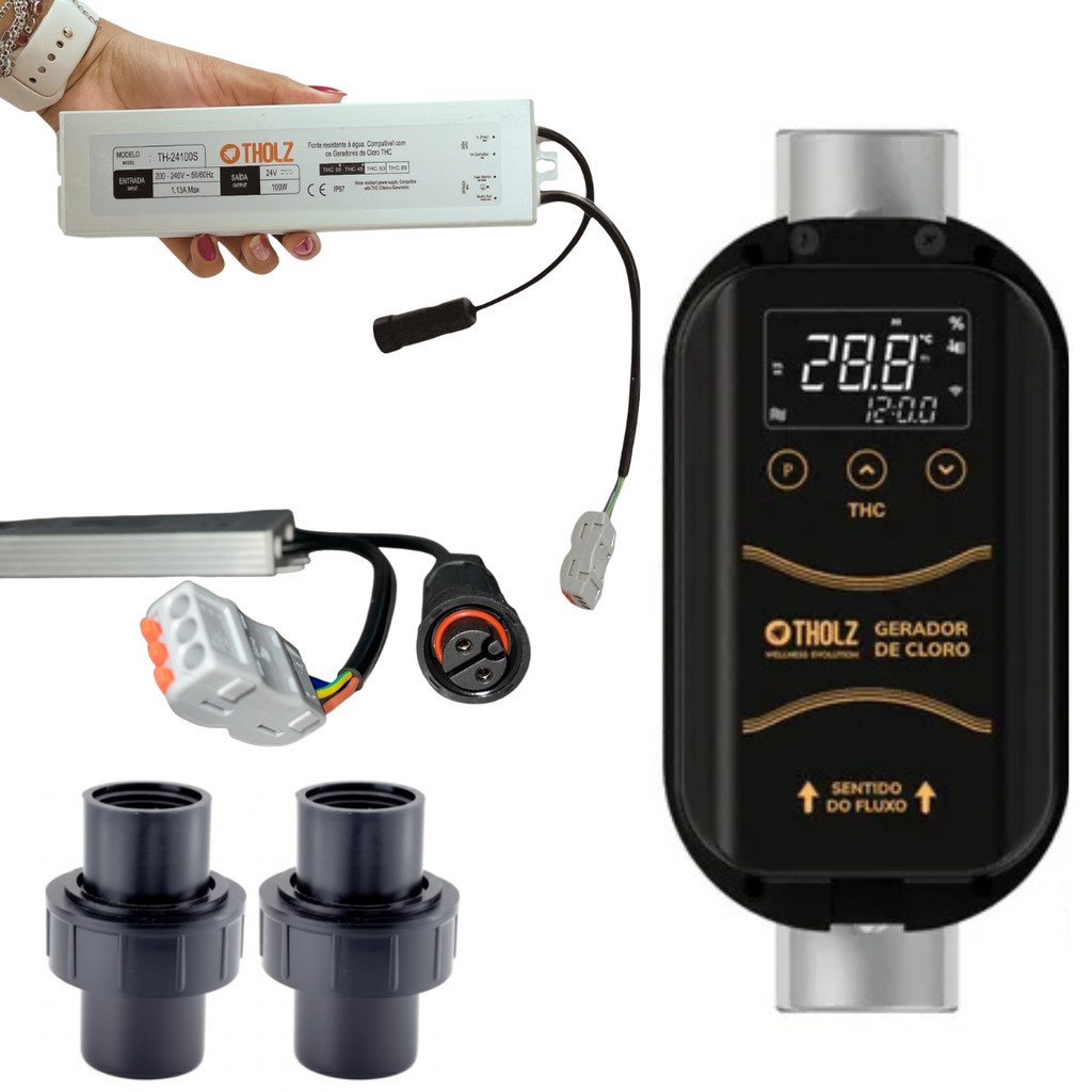 Gerador De Cloro 270W Tholz Até 45.000lts Modelo THC45