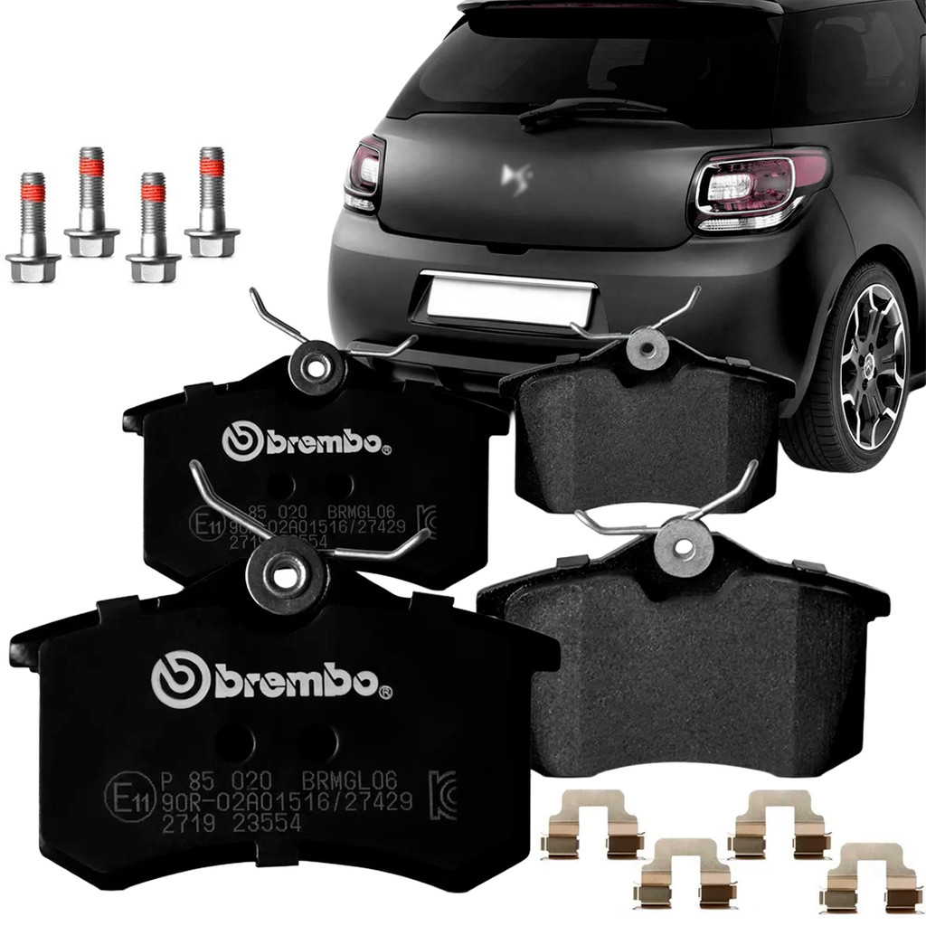 Jogo Pastilha Freio Traseira Citroen DS3 1.6THP 2012 2013 2014 2015 2016 2017 Low metal