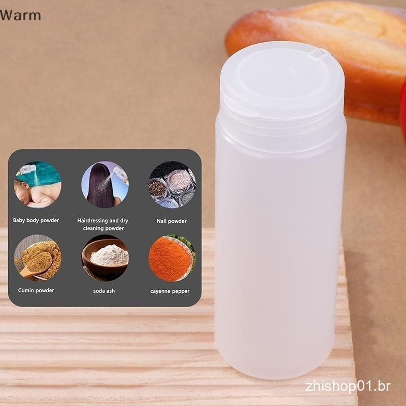 Quente 1 Pçs 400g Flip Capa Talco Em Pó Garrafa Recarregável Dispensador De Cosmético Recipiente Plástico Potes Vazios G