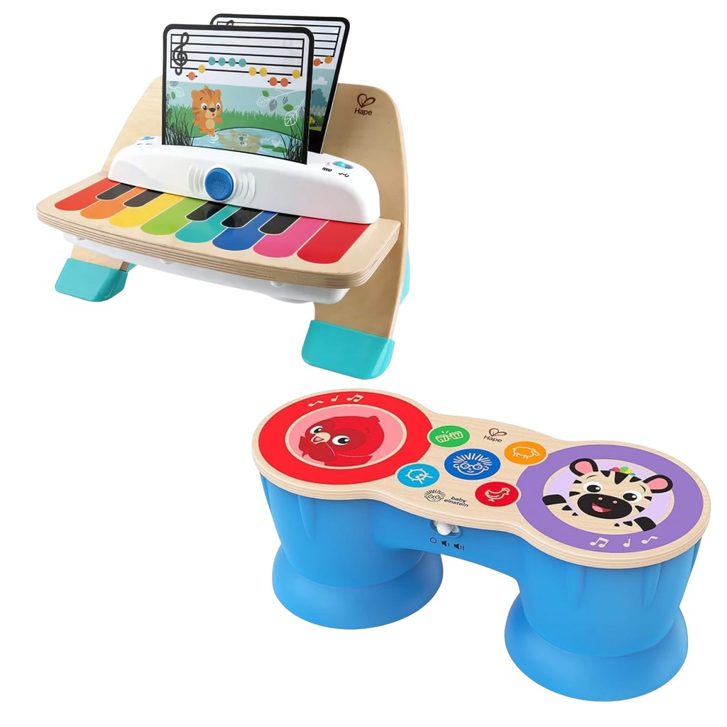 Kit Brinquedo Infantil Musical: Piano Magic Touch + Tambor Magic Touch - Xalingo