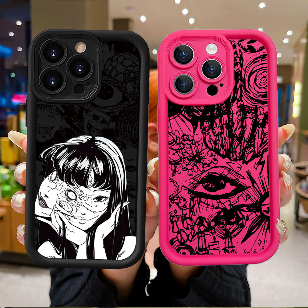 Capa Para Samsung A17 A07 A56 A36 A55 A54 A16 A15 A14 A05S A51 A52 A34 A35 A32 A13 Esboço Preto Anime Caso De Telefone M