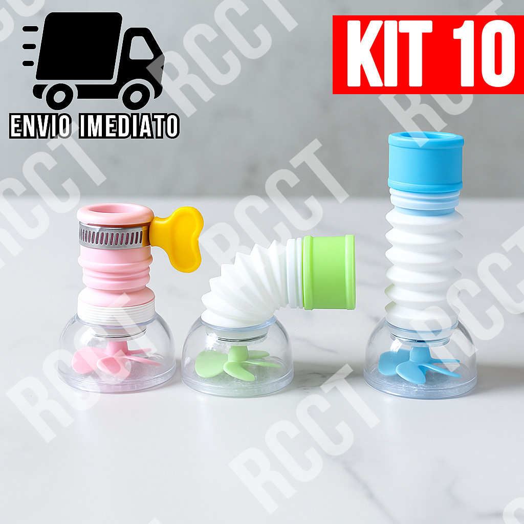 Kit 10 Arejador de Torneira Flexível com Filtro e Rotação 360° Economizador de Água