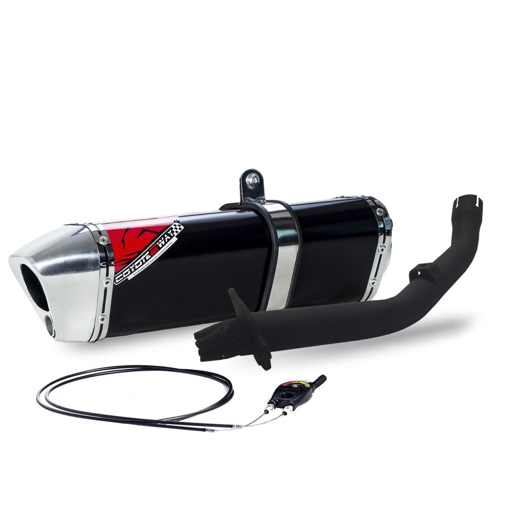 Escape/Ponteira Coyote Modelo TRS 2 Way + Mais em Alumínio - Bros NX-R 160 ano 2015 até 2024