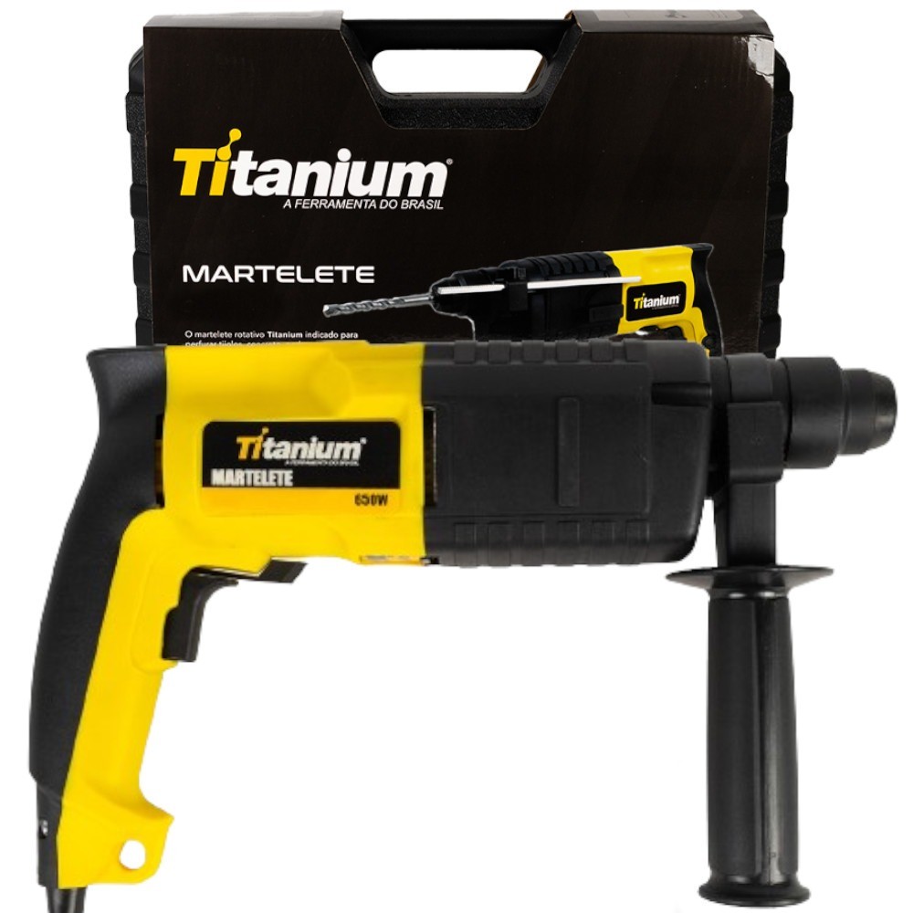 Martelete Perfurador 650W 1,8 joules Sds Plus com acessórios - Titanium em Oferta na Shopee