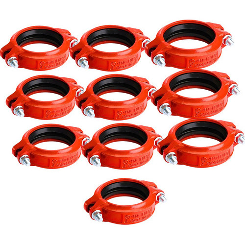 Kit 10 Acoplamento Ranhurado Grooved Rígido 2.1/2 76mm Conexão Incendio Aprovado Ul Fm 