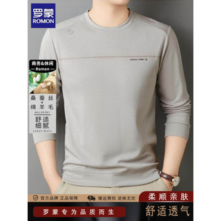 Lomon em torno do pescoço moletom de manga comprida camiseta masculina primavera outono negócios Casual confortável solt