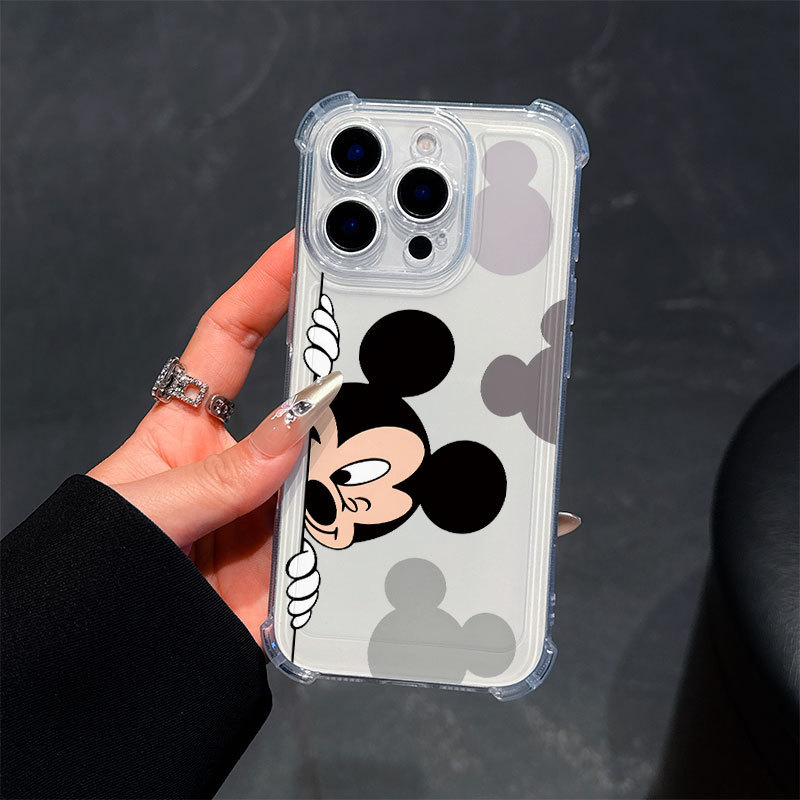 Capa para celular desenho animado de gato  adequada para iPhone XR 17 16 11 12 13 14 15 Pro Max XS TPU Anti Capa Macia