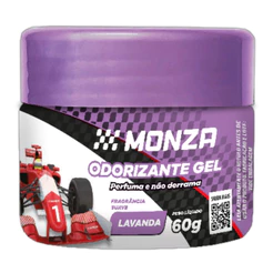 Aromatizante Gel Pérola Monza Lavanda 60g Perfume Automotivo Duradouro