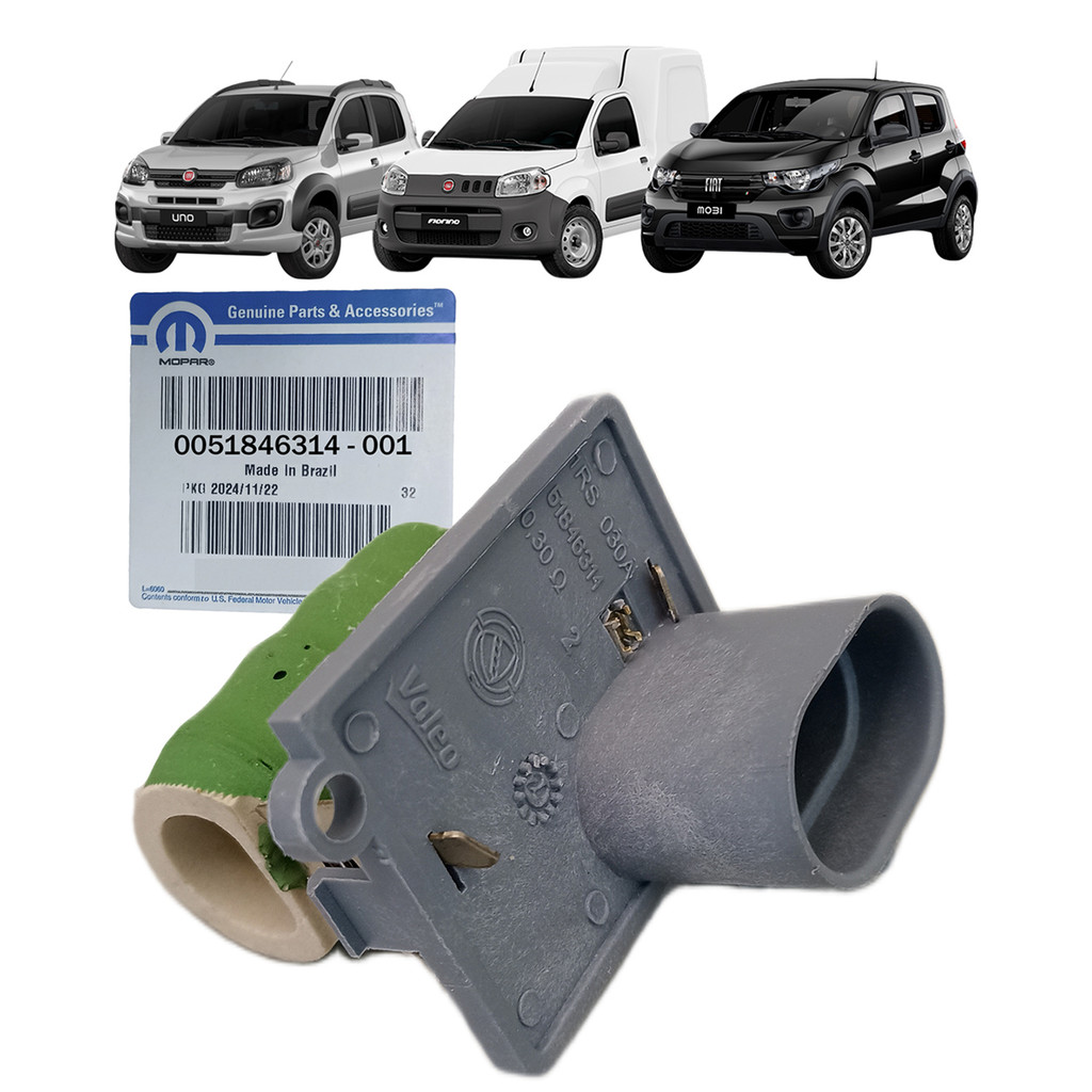 Resistência Eletroventilador Fiat Novo Uno 2011 A 2021
