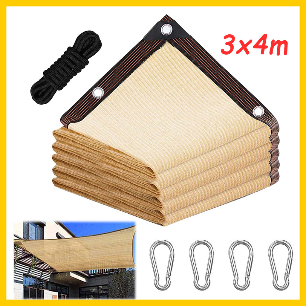 Toldo externo 3x4m, adequado para estufas, plantas de pérgola, toldos, redes de guarda-sol