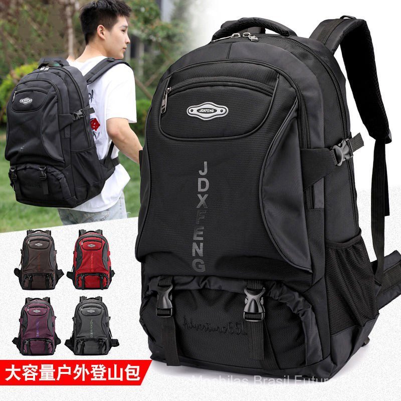 Mochila outdoor para homens, mochila de viagem, caminhada e montanhismo de grande capacidade, mochila esportiva casual à