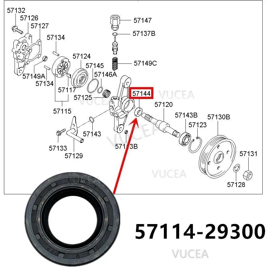 Bomba De Reforço De Direção Com Vedação De Óleo Para Hyundai Accent Elantra Sonata Verna Coupe Kia RIO Cerato Qianlima