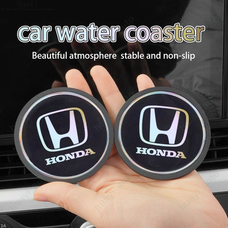 Apoio de Copo de Silicone Colorido Refletivo a Laser para Carro, para Honda City, HR-V, Civic, WR-V, Brio, BR-V, Fit, Ac
