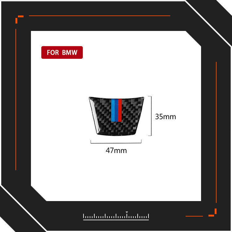 Adequado para BMWBMW/E70 E71 antigo X5X6 fibra de carbono volante rotulagem modificação Interior adesivo acessórios alta