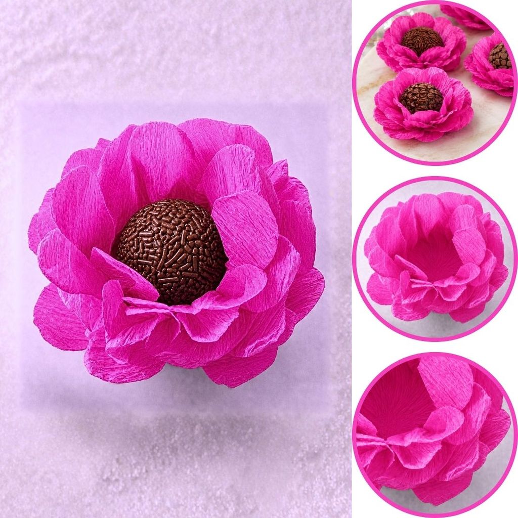 40~200 FORMINHAS PARA DOCES FINOS CREPOM PINK (CHOCO) · foto 2