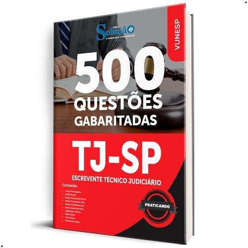 TJ SP Caderno 500 Questoes Gabaritadas - Ed. Solucao