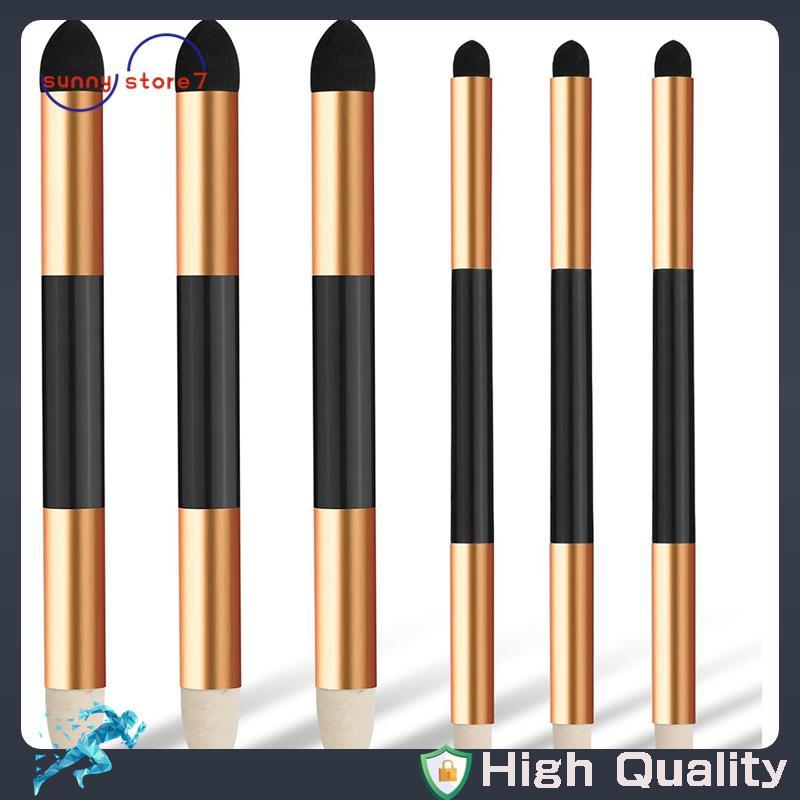 [Best S] 6 Peças De Caneta Esponja De Mistura Artística , 2 Tamanhos , Detalhe De Duas Cabeças , De Coto , Pincel Esboço