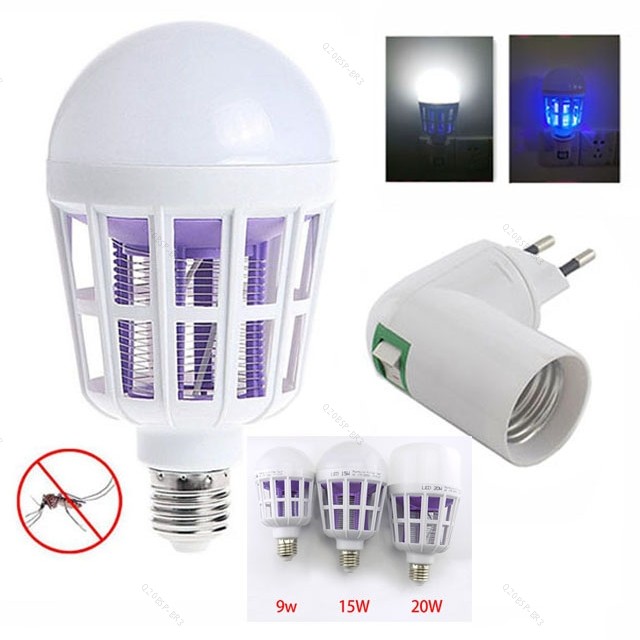 220V Mosquito Assassino Lâmpada Luz Noturna E27 LED Matando Mosca Bug 9W/15W/20W Inseto Anti-Repelente BR20B3