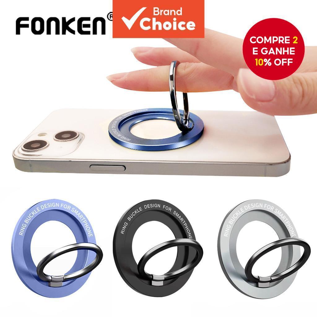 Suporte De Telefone Com Anel Magnético Fonken Para iPhone 12 13 14 Fivela De Metal Ultrafino em Oferta na Shopee