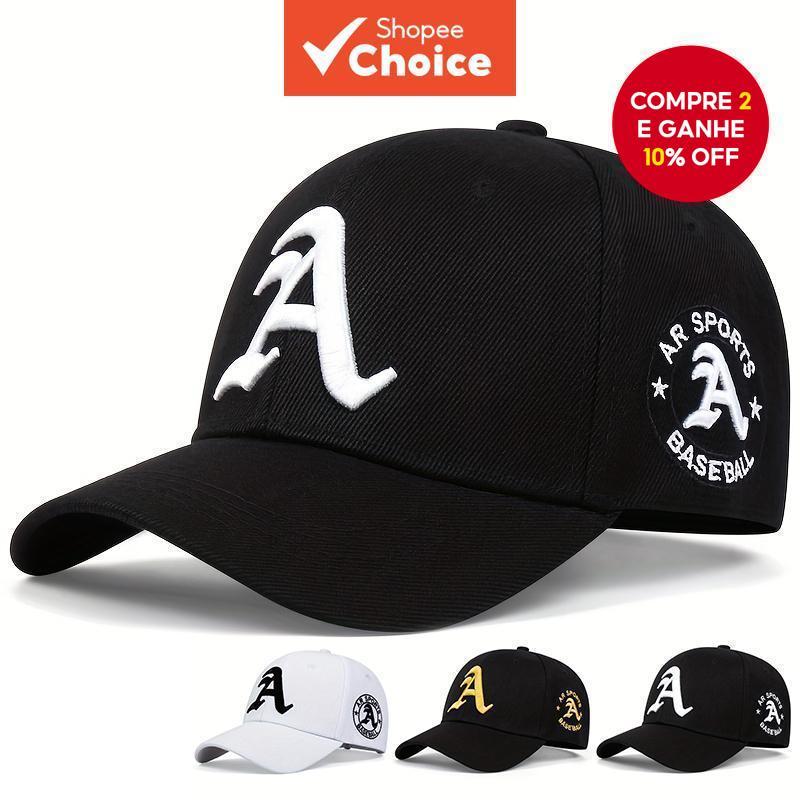 Unisex Gothic Letter A Bordados Ajustáveis Chapéu de Baseball Hip Hop Primavera Outono Acessórios de Lazer Ao Ar Livre em Oferta na Shopee