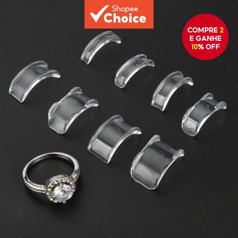 8 Peças Espaçadores Ajustadores De Tamanho De Anel Macio Redimensionador De Ajuste Confortável Para Redutor Anéis Soltos