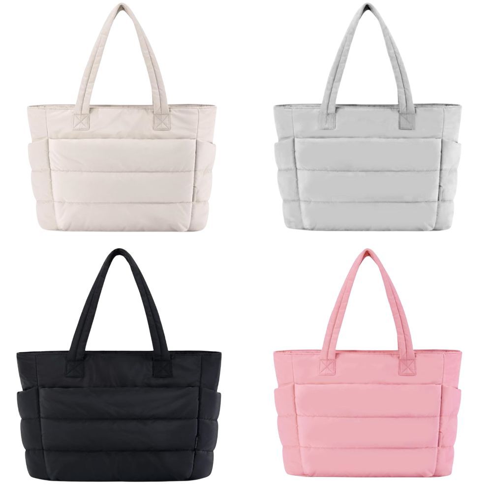 Bolsa Tote Acolchoada Puffer Multifuncional Grande em Oferta na Shopee