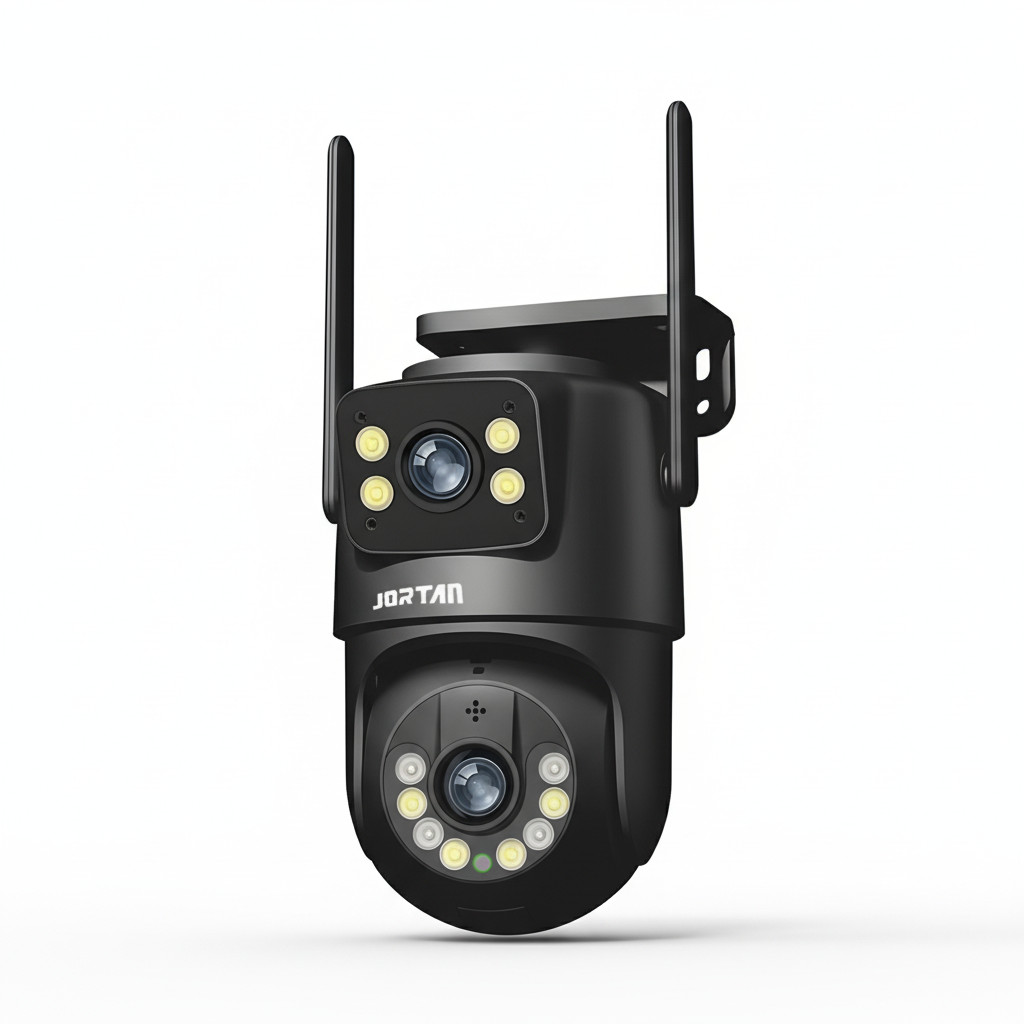 Câmera Segurança WiFi 4MP Dupla Lente 360° Full Color H.266 Detecção Movimento Áudio Bidirecional