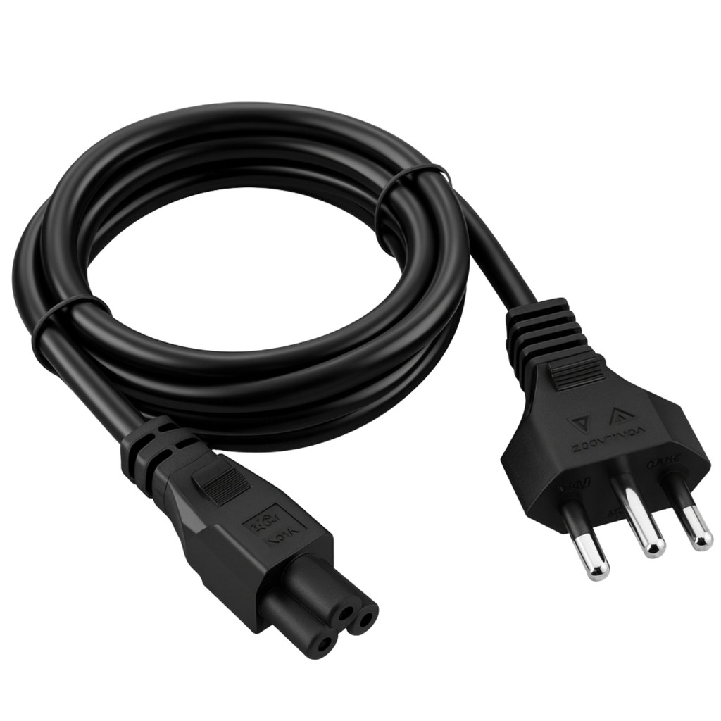 Cabo Tripolar de Energia 1.5m Bivolt P/ Computador PC Impressora Universal Eletrônico Fonte Seguro Resistente