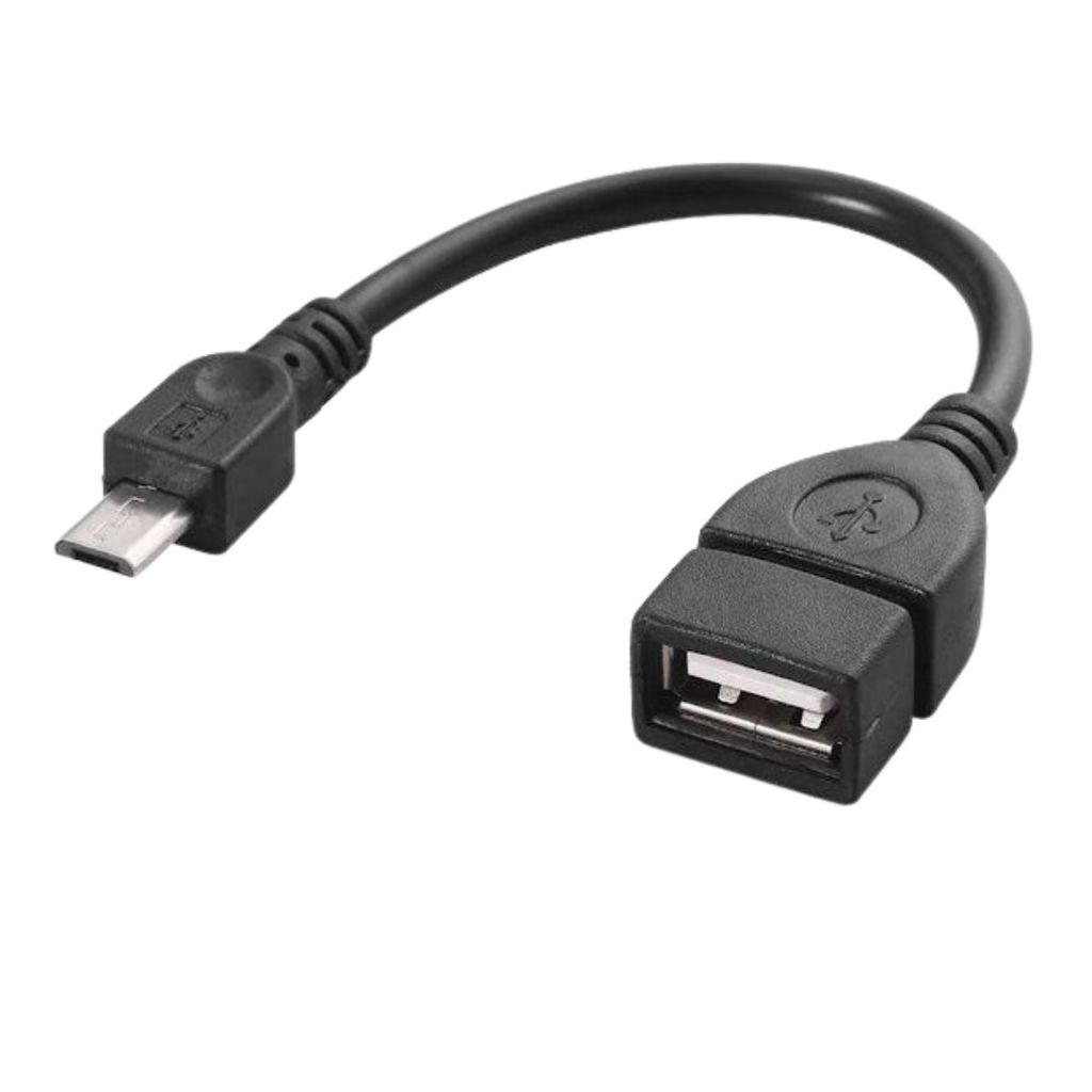 Cabo Adaptador Micro USB V8 Macho Para USB OTG Fêmea Preto Pendrive Celular Tablet