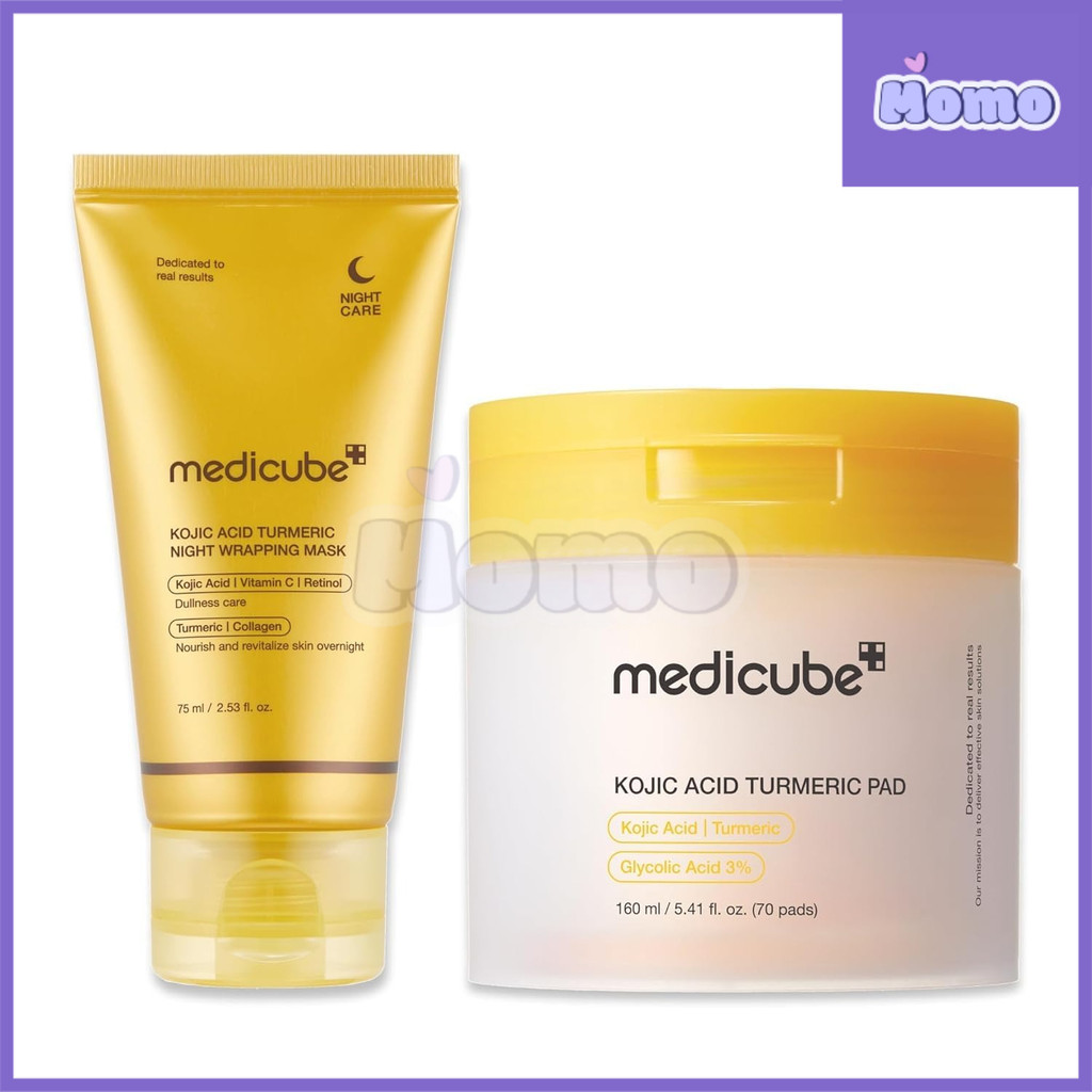 medicube Kojic Acid Turmeric Pad 70pads Ácido Kójico Cúrcuma 75ml em Oferta na Shopee
