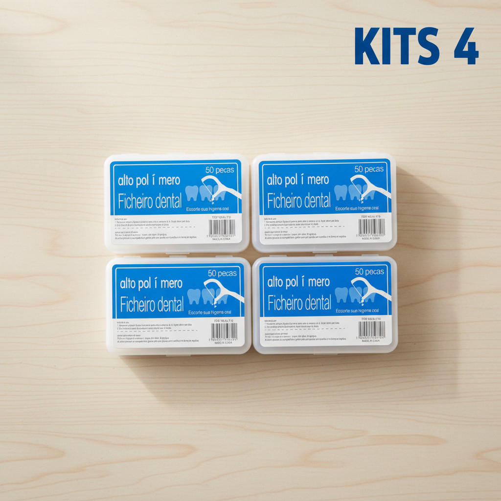 Kit 4 Caixas Fio Dental Interdental 50 Unidades Cada Higiene Bucal Econômico em Oferta na Shopee