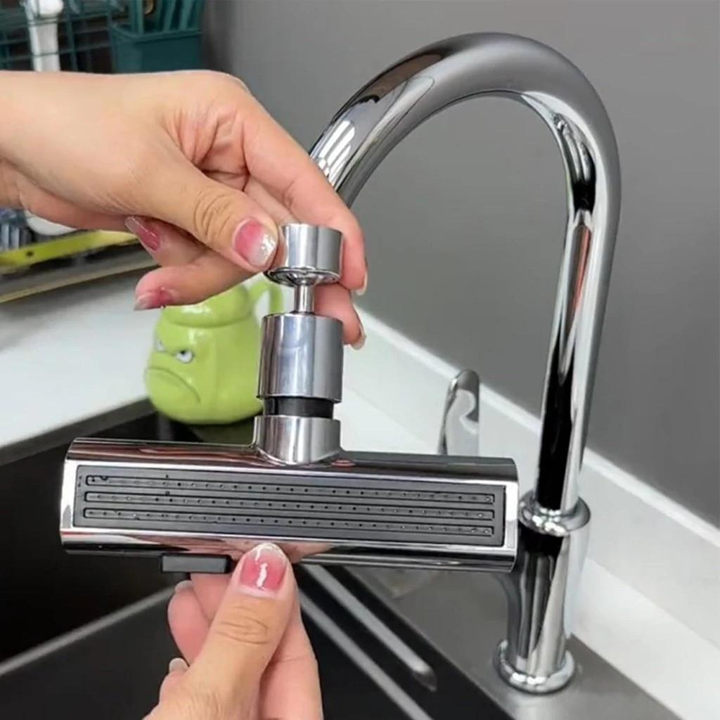 Extensor Giratório para Torneira 360° com 4 Tipos de Jatos alcançar todos os cantos Jato Suave