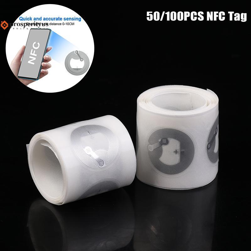 [prosperityus] 50/100 Unidades Etiquetas NFC Nfc215 Adesivos De Etiqueta De Chip RFID Eletrônica Para Controle De Acesso