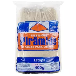 Estopa Branca Uso Geral 400g Pirâmides