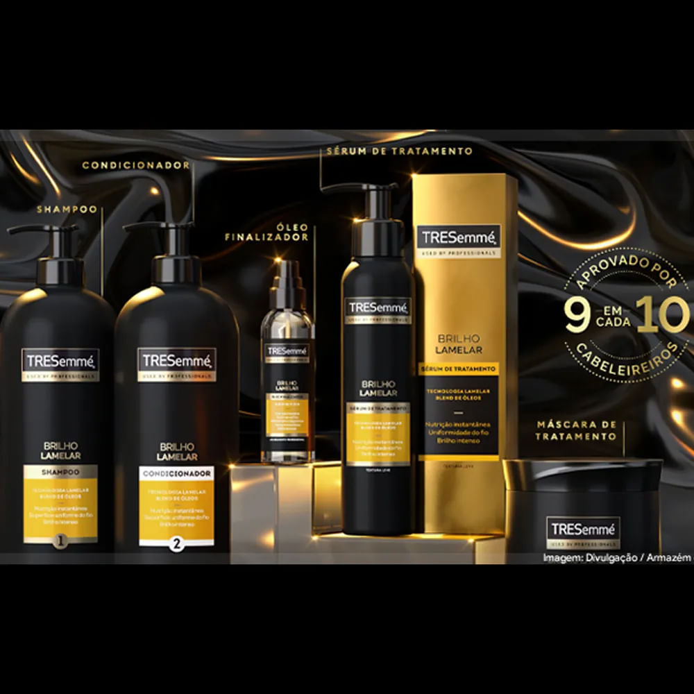 Detalhes do Kit Óleo Capilar Tresemmé Brilho Lamelar 60ml + Sérum Tresemmé Brilho Lamelar 170ml