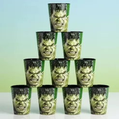 Kit 10 Copos para Lembrancinha - Hulk - 320ml - 1 unidade - Disney Original - Rizzo