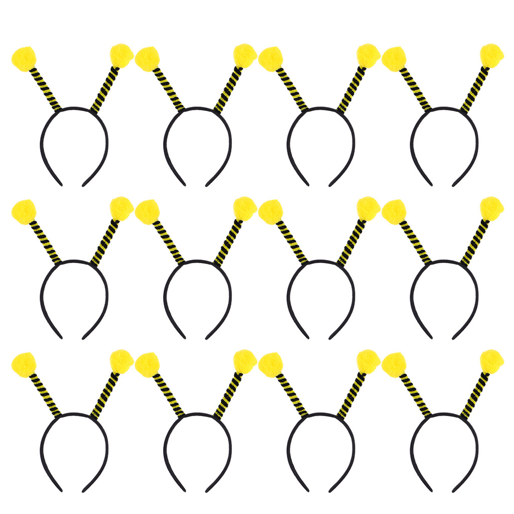 12 Pçs Abelha Bandana Antena Dos Desenhos Animados Inseto Traje Acessório De Cabelo Feminino Menina Senhora Hoop Banda