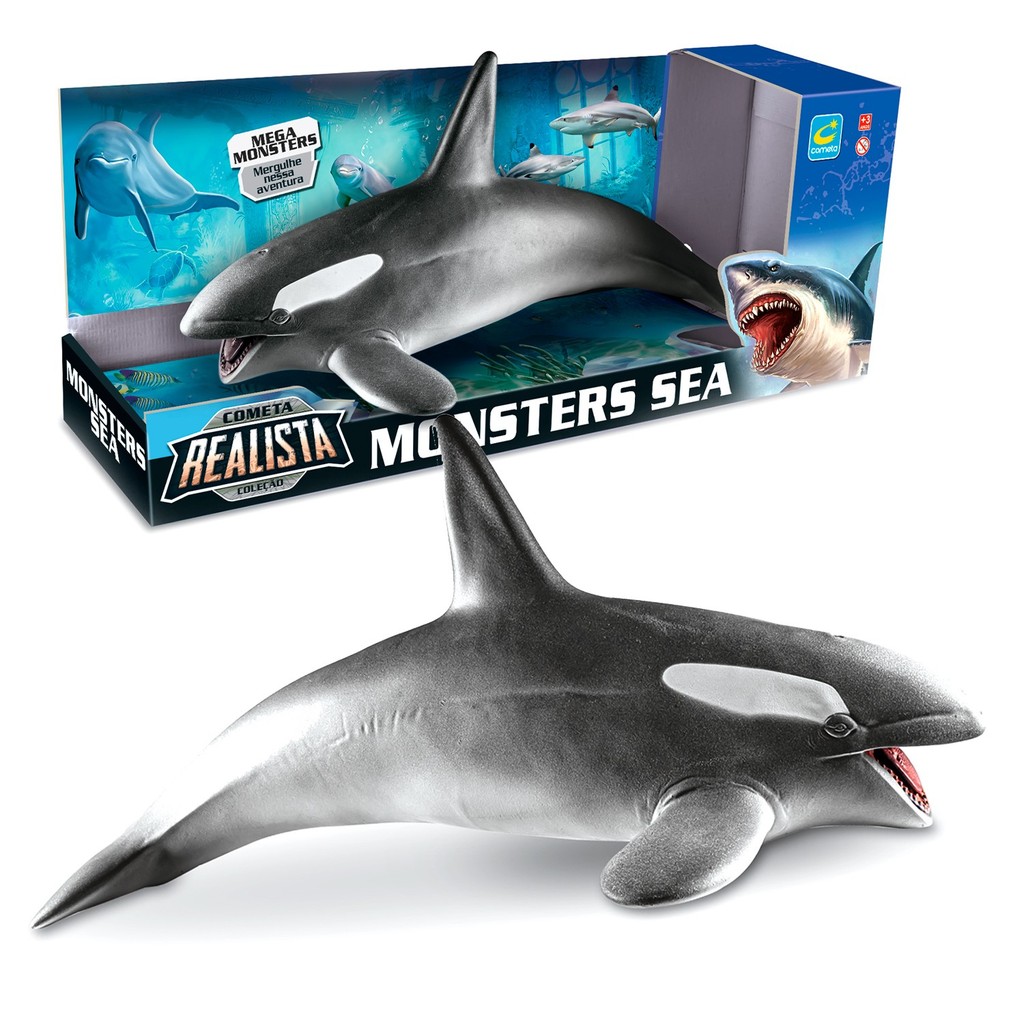 Brinquedo Orca Cometa Realista Em Vinil Macio 46 cm - Cometa Brinquedos