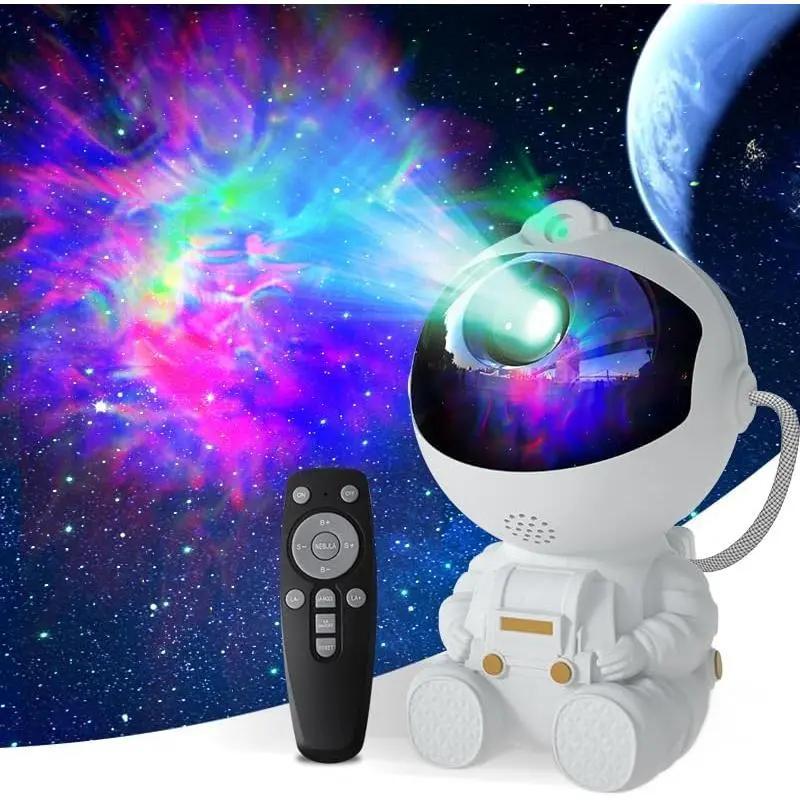 Projetor de luz noturna LED com nebulosa espacial, projeção de galáxia para quarto, banheiro e sala de jogos