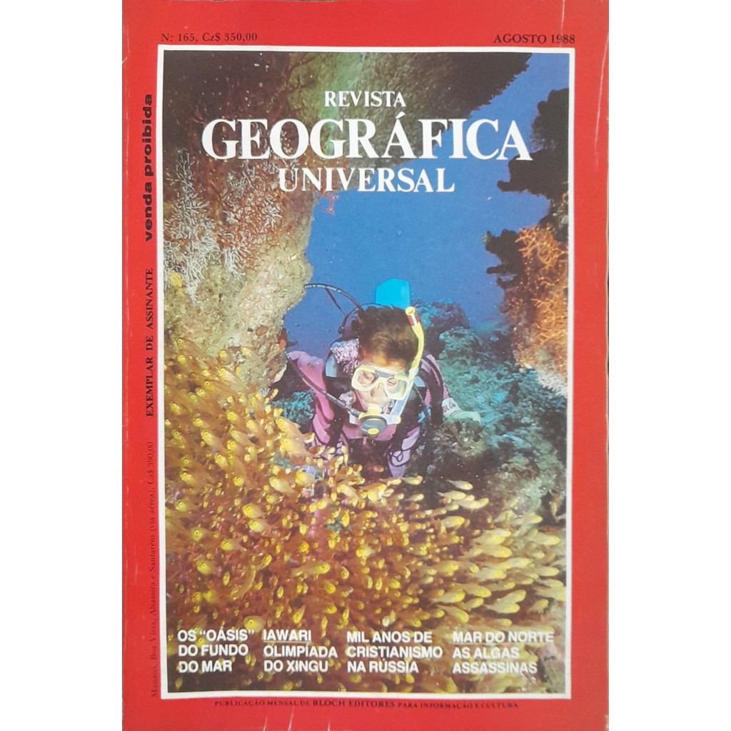 Revista Geográfica Universal nº 165 Agosto 1988 de Bloch 7999376