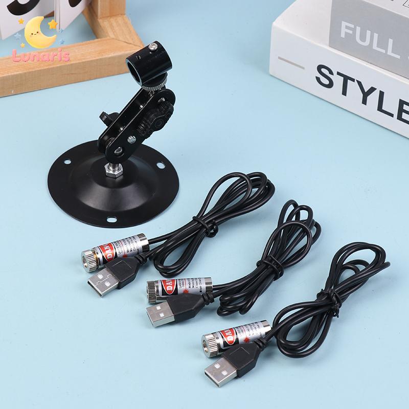 Lunaris 12mm 5mw Foco Ajustável Diodo Vermelho Módulo Laser Industrial Posicionamento Cabeça De Cobre Com Linha USB 650n