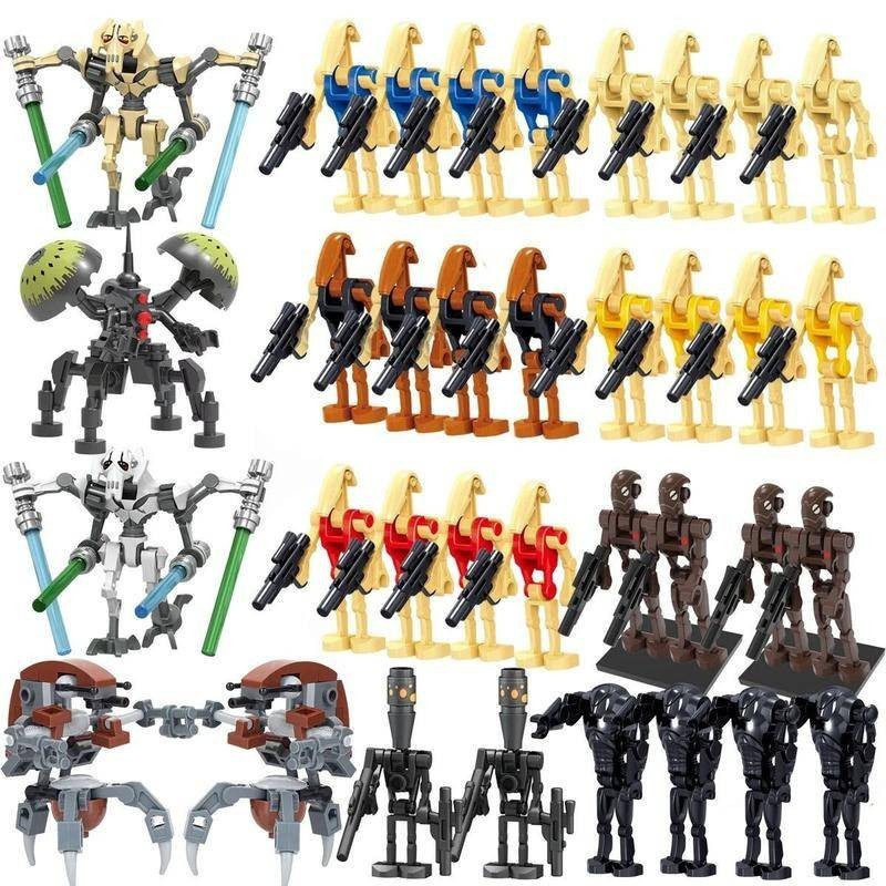 Compatível com a minifigura LEGO Star Wars Super Battle Droid General Grievous, brinquedo de blocos de montar.   Cidade 