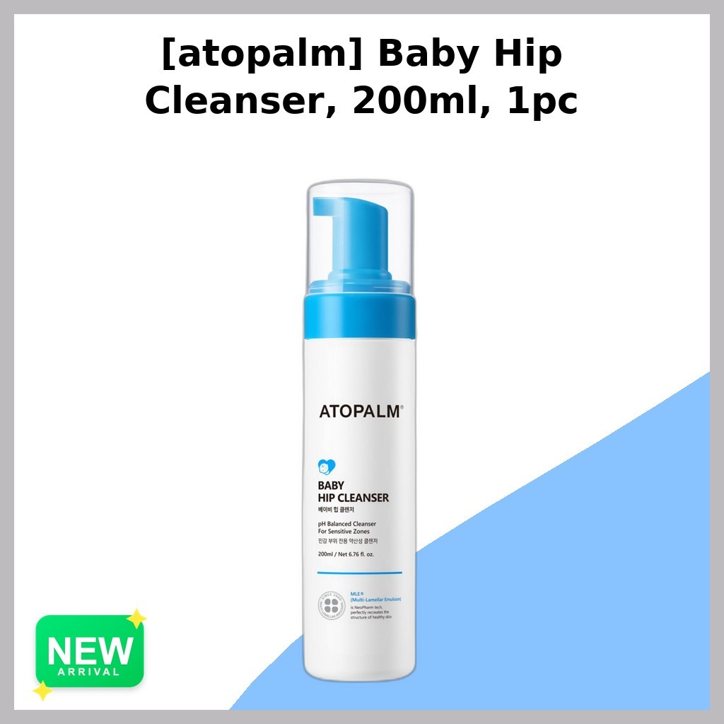 [atopalm] Limpador De Quadril Para Bebê , 200ml , 1 Unidade/Coreano/Espuma Balanceada Com pH/100 % Autêntico Da K_TrendS