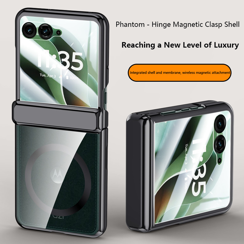 Capa Transparente De Gelo Galvanizada Para Motorola Razr 70 Ultra Moto 60 50 5G Protetora De Dobradiça De Mola Dobrável