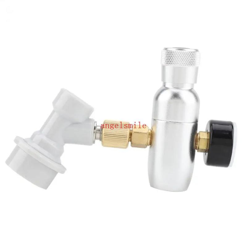 Regulador CO2 Ajustável 0-60PSI Válvulas Controle Pressão Textura Metal Para Fermentação Caseira E Aplic