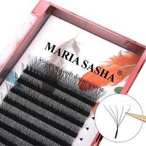 Maria 5D Wm Curl Cílios Fácil Ventilador Extensões Volume Pré-Fabricado Estilo W Natural Macio